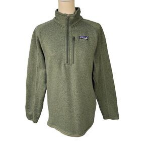 Patagonia Women's Better Sweater 1/4 Zip Pullover Olive Green Size Medium